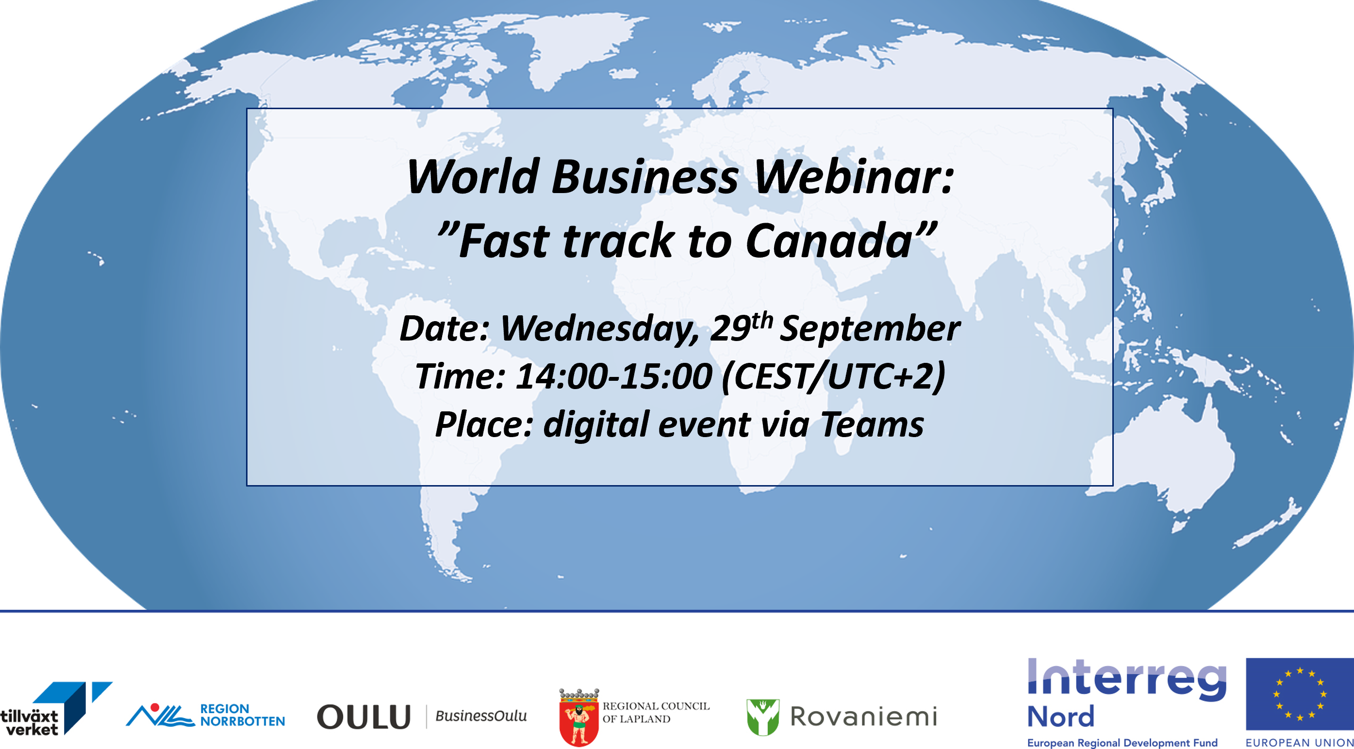 World business webinar: Fast track to Canada